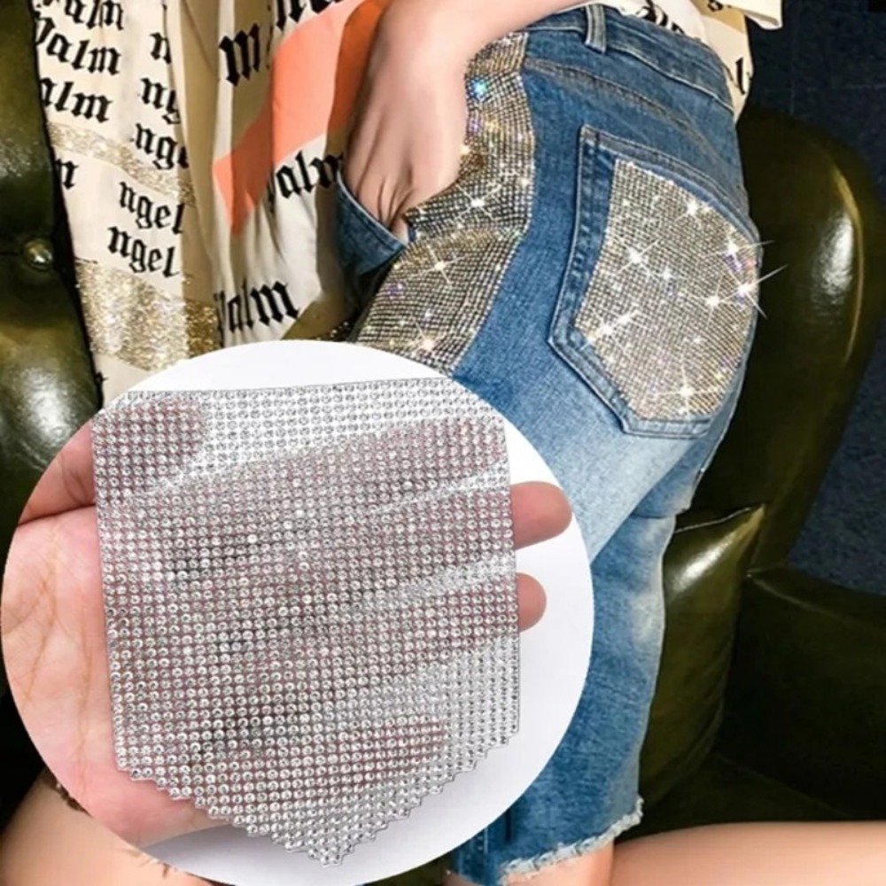 Hotfix Rhinestone Sheet - Lüks Taklidi Yamalar Jean Aplike Giyim