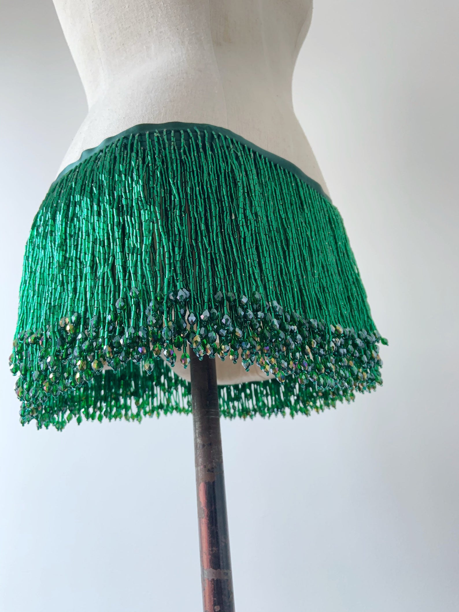 1 Yard yeşil boncuk Fringe püs - Beaded Trim Fringe incelemesi ve fiyatı