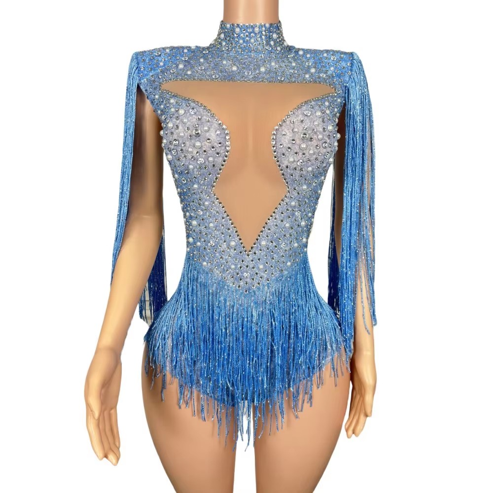 Mavi Kristal Taşlı Püsküllü Bo - Rhinestone Banding Trim incelemesi ve fiyatı