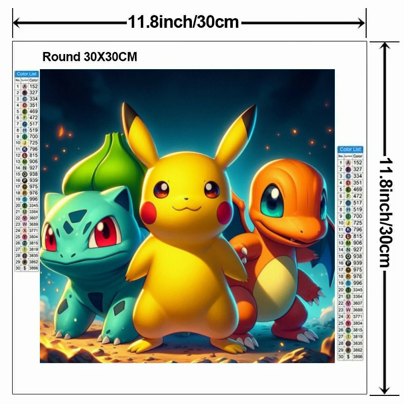 Karikatür Pokémon 5D DIY Elmas - Embroidery Embellishments incelemesi ve fiyatı