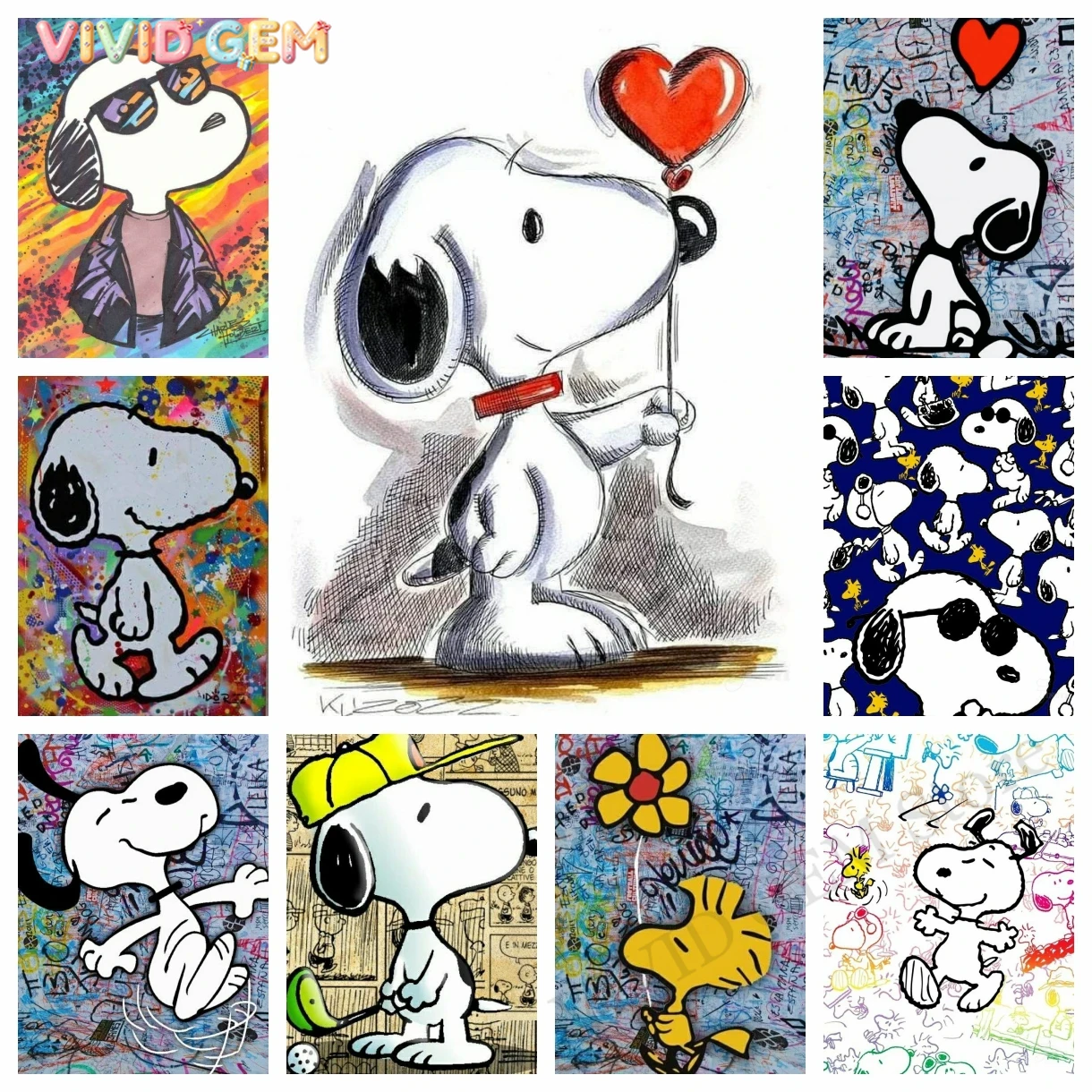 VIVID GEM Kawaii Graffiti Snoo - Embroidery Embellishments incelemesi ve fiyatı