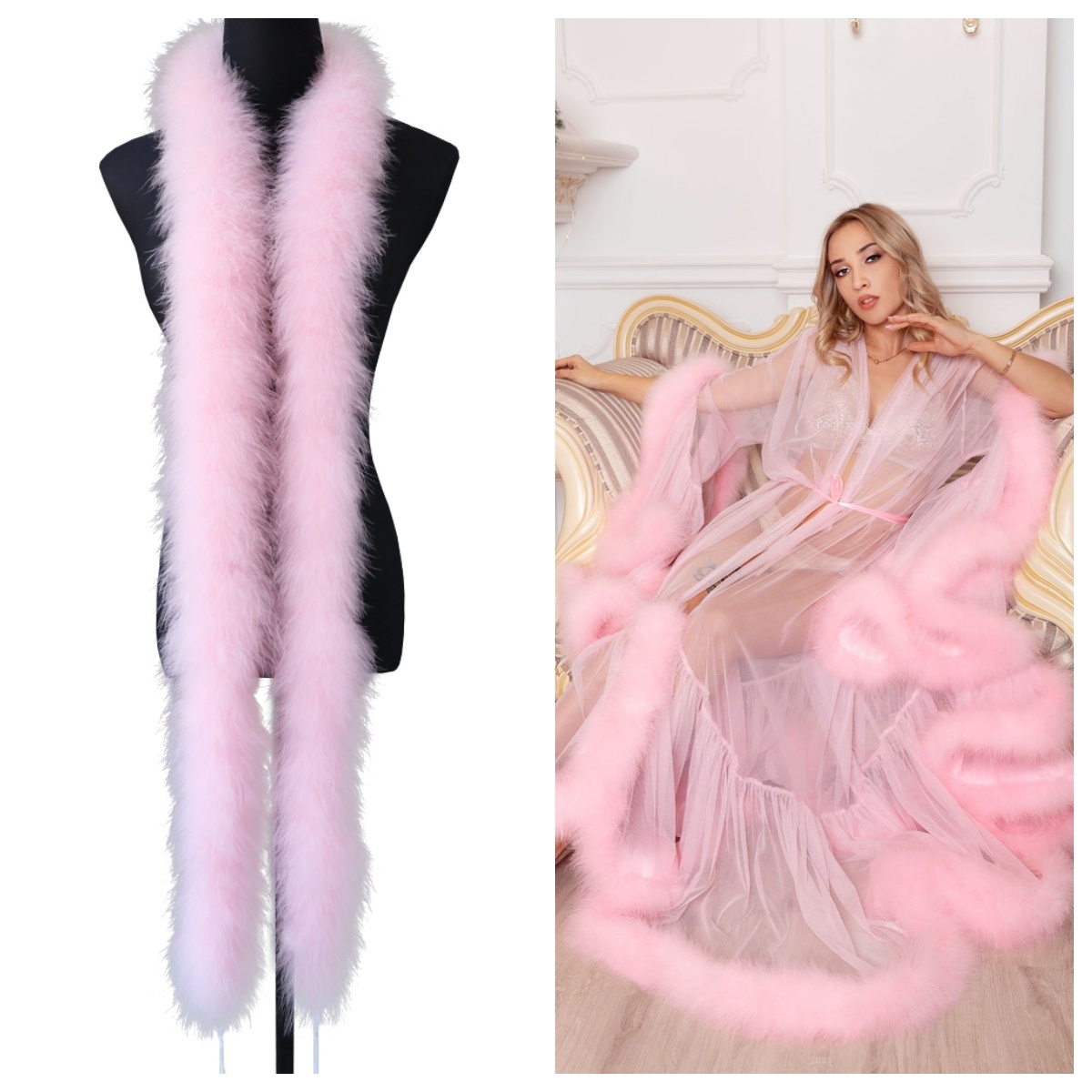 Doğal Marabou Tüy Süsü 2 Metre - Feather Trim Marabou incelemesi ve fiyatı